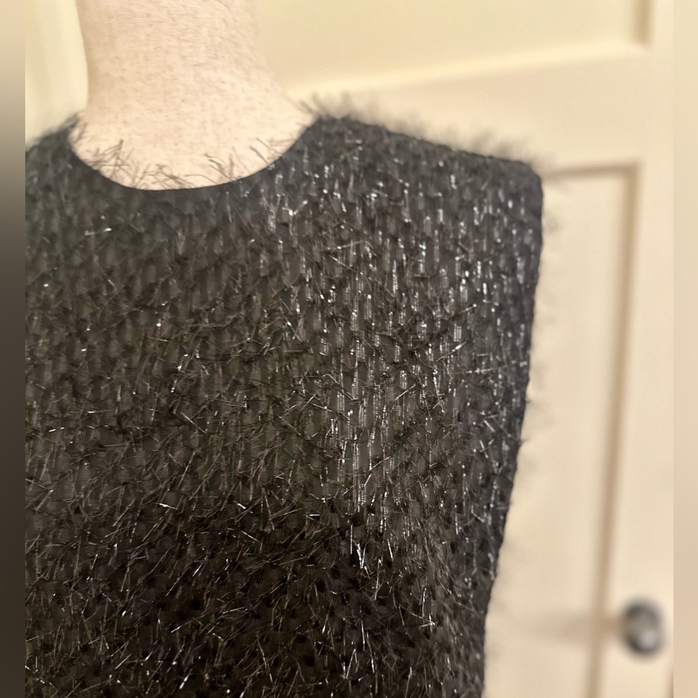 NWOT COS Black Textured Sleeveless Dress - Picture 4 of 10